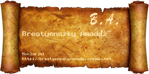 Brestyenszky Amadé névjegykártya